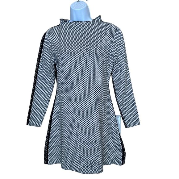 Victor Glemaud Cashmere Checked Mini Sweater Dress MEDIUM Knit Designer $450 - Picture 5 of 10